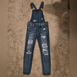 Womens American Eagle Outfitters Super Stretch Skinny Overalls Size 8
